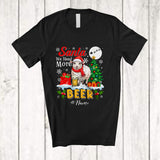 MacnyStore - Personalized Custom Name Santa We Need More Beer; Adorable Christmas Tree Sheep Drinking T-Shirt