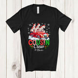 MacnyStore - Personalized Custom Name Cousin Crew; Lovely Christmas Horse On Pickup Truck; Farmer Family T-Shirt