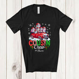MacnyStore - Personalized Custom Name Cousin Crew; Lovely Christmas Unicorn On Pickup Truck; Family T-Shirt