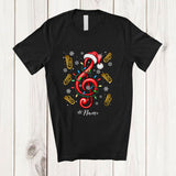MacnyStore - Personalized Custom Name Santa Music Tuba; Joyful Christmas Lights Musical Instruments Player T-Shirt