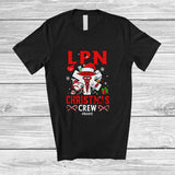 MacnyStore - Personalized Custom Name LPN Christmas Crew; Lovely Santa Nursing Tools; Nurse Group T-Shirt