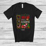 MacnyStore - Personalized Custom Name Nice Naughty 6 7; Joyful Christmas Leopard Plaid Boys Girls Teenager; Family T-Shirt