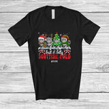 MacnyStore - Personalized Custom Name Just A Jolly Scottish Fold; Adorable Christmas Tree Santa Elf Animal T-Shirt