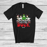 MacnyStore - Personalized Custom Name Just A Jolly Duck; Adorable Christmas Tree Santa Elf Farm Farmer T-Shirt
