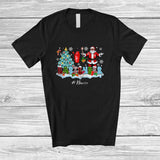 MacnyStore - Personalized Custom Name Bartender; Fantastic Christmas Tree Santa Plaid Leopard; Proud Jobs T-Shirt