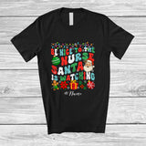 MacnyStore - Personalized Custom Name Nice To Nurse Santa Watching; Lovely Christmas Groovy Jobs T-Shirt
