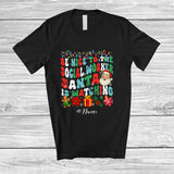 MacnyStore - Personalized Custom Name Nice To Social Worker Santa Watching; Lovely Christmas Groovy Jobs T-Shirt
