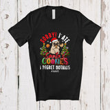 MacnyStore - Personalized Custom Name Sorry I Ate Santa's Cookies; Humorous Christmas Naughty Pug T-Shirt