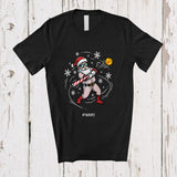 MacnyStore - Personalized Softball 67; Joyful Christmas Santa Playing Softball; Pajamas Custom Name Player T-Shirt