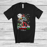 MacnyStore - Personalized Custom Name Oh Excavator Tree; Lovely Snow Excavator On Christmas Tree T-Shirt