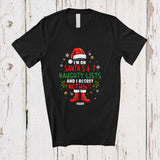 MacnyStore - Personalized Custom Name I'm On Santa's 6 7 Naughty Lists; Merry Christmas Six Seven Santa T-Shirt