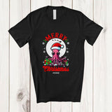 MacnyStore - Personalized Custom Name Merry Christmas; Adorable X-mas Moon Santa Squid Sea Animal T-Shirt