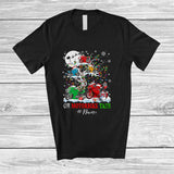 MacnyStore - Personalized Custom Name Oh Motorbike Tree; Lovely Snow Motorbike On Christmas Tree T-Shirt