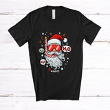 MacnyStore - Personalized Custom Name H2O; Humorous Christmas Santa Scuba Diving Face T-Shirt