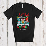MacnyStore - Personalized Custom Name Hanging With Gnomies; Amazing Christmas Three Gnomes Nurse T-Shirt
