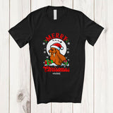 MacnyStore - Personalized Custom Name Merry Christmas; Adorable X-mas Moon Santa Walrus Sea Animal T-Shirt