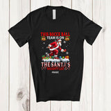 MacnyStore - Personalized Custom Name Bocce Ball Team On Santa's Naughty List; Joyful Christmas Player T-Shirt