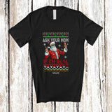 MacnyStore - Personalized Custom Name Ask Your Mom If Real; Sarcastic Christmas Sweater Santa Family T-Shirt
