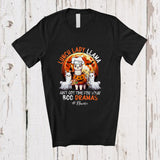 MacnyStore - Personalized Custom Name Lunch Lady Llama Ain't Got Time; Joyful Halloween Moon T-Shirt