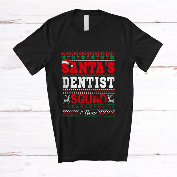 MacnyStore - Personalized Custom Name Santa's Dentist Squad; Amazing Christmas Sweater Jobs T-Shirt