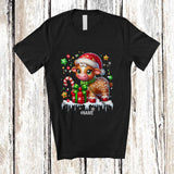 MacnyStore - Personalized Custom Name Cow Santa Gingerbread; Adorable Christmas Baking Baker T-Shirt