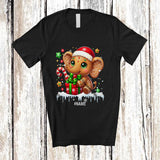 MacnyStore - Personalized Custom Name Elephant Santa Gingerbread; Adorable Christmas Baking Baker T-Shirt