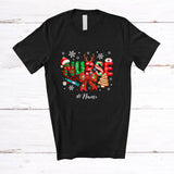 MacnyStore - Personalized Custom Name Nurse; Adorable Christmas Tree Cookie Bow Tie Santa; Family T-Shirt