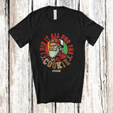 MacnyStore - Personalized Custom Name I Did It All For The Cookie; Awesome Christmas Santa Face Family T-Shirt