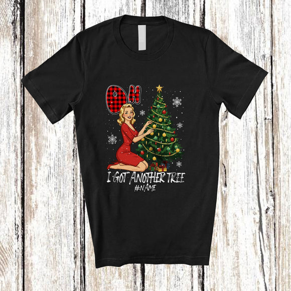 MacnyStore - Personalized Custom Name I Got Another Tree; Joyful Christmas Plaid Sassy Women; Adult Family T-Shirt