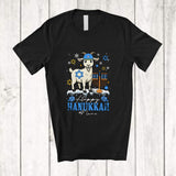 MacnyStore - Personalized Custom Name Happy Hanukkah; Amazing Chanukah Lights Goat Animal Farmer T-Shirt