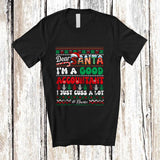 MacnyStore - Personalized Custom Name Santa I'm A Good Accountant; Amazing Christmas Sweater Careers T-Shirt