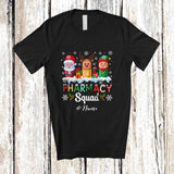 MacnyStore - Personalized Custom Name Pharmacy Squad; Adorable Christmas Three Pills; Pharmacist Lover T-Shirt