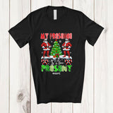 MacnyStore - Personalized Custom Name My Presence Is Your Present; Awesome Christmas Tree Santa T-Shirt