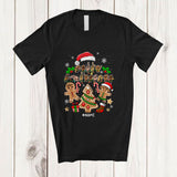 MacnyStore - Personalized Custom Name Merry Christmas; Lovely ASL Sign Language Deaf Gingerbread T-Shirt