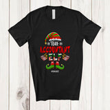MacnyStore - Personalized Custom Name I'm The Accountant Elf; Proud Christmas Jobs Careers Elf Family T-Shirt