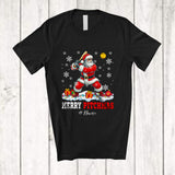 MacnyStore - Personalized Merry Pitchmas; Joyful Christmas Snow Santa Custom Name Softball Pitcher Player T-Shirt