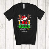 MacnyStore - Personalized Custom Name Deer I Want More Beer; Joyful Christmas Santa Drinking Drunker T-Shirt