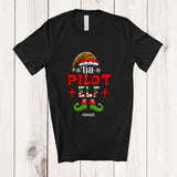 MacnyStore - Personalized Custom Name I'm The Pilot Elf; Proud Christmas Jobs Careers Elf Family T-Shirt