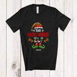 MacnyStore - Personalized Custom Name I'm The Social Worker Elf; Proud Christmas Jobs Careers Elf Family T-Shirt
