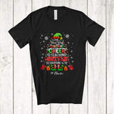 MacnyStore - Personalized Custom Name Spread Christmas Cheer Is Teaching Guitar; Lovely Elf X-mas Teacher T-Shirt