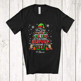 MacnyStore - Personalized Custom Name Spread Christmas Cheer Is Teaching History; Lovely Elf X-mas Teacher T-Shirt