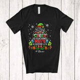 MacnyStore - Personalized Custom Name Spread Christmas Cheer Is Teaching Math; Lovely Elf X-mas Teacher T-Shirt