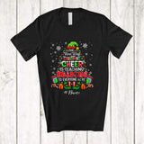 MacnyStore - Personalized Custom Name Spread Christmas Cheer Is Teaching Reading; Lovely Elf X-mas Teacher T-Shirt