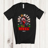 MacnyStore - Personalized Custom Name One Merry Biker; Fantastic Christmas Santa Jobs Careers T-Shirt