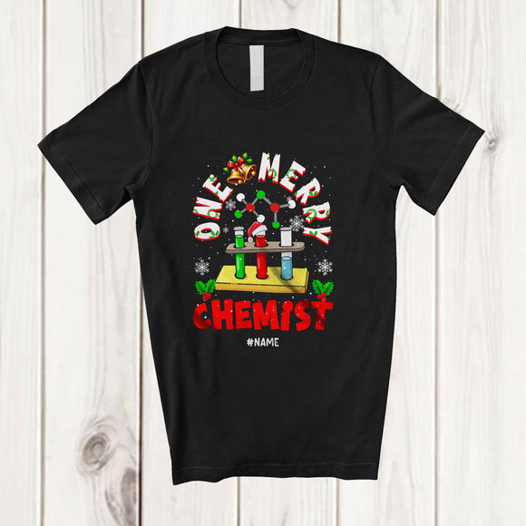 MacnyStore - Personalized Custom Name One Merry Chemist; Fantastic Christmas Santa Jobs Careers T-Shirt