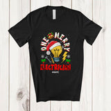 MacnyStore - Personalized Custom Name One Merry Electrician; Fantastic Christmas Santa Jobs Careers T-Shirt