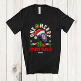 MacnyStore - Personalized Custom Name One Merry Hockey Player; Fantastic Christmas Santa Sport Playing T-Shirt