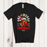 MacnyStore - Personalized Custom Name One Merry Librarian; Fantastic Christmas Santa Jobs Careers T-Shirt