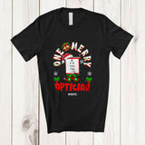 MacnyStore - Personalized Custom Name One Merry Optician; Fantastic Christmas Santa Jobs Careers T-Shirt