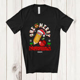 MacnyStore - Personalized Custom Name One Merry Paraprofessional; Fantastic Christmas Santa Jobs Careers T-Shirt